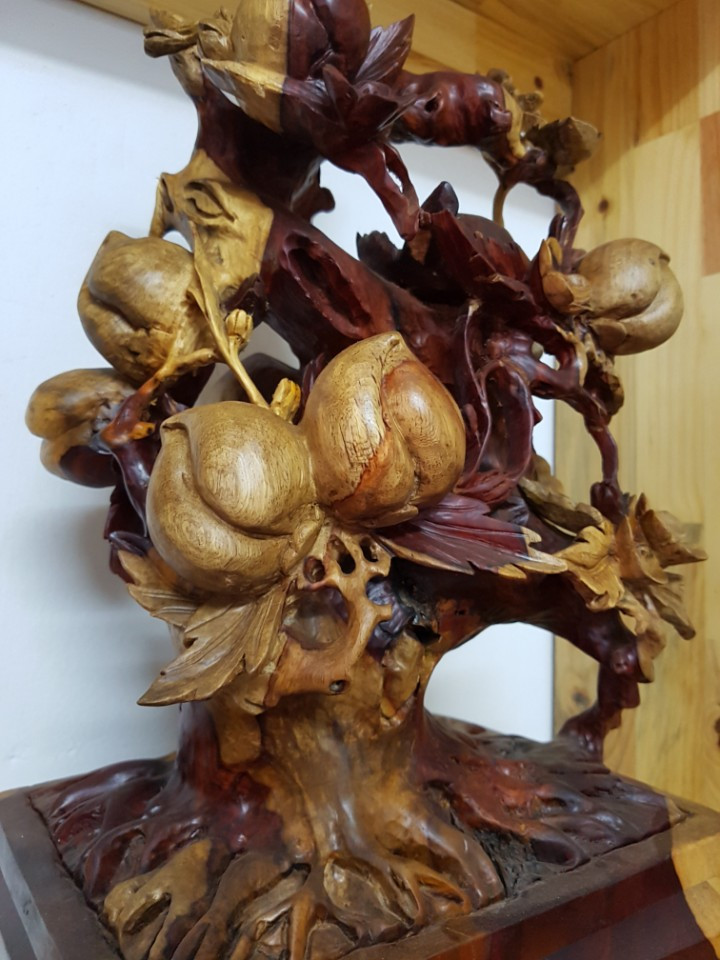 Chậu Đào Bonsai gỗ Cẩm chỉ
