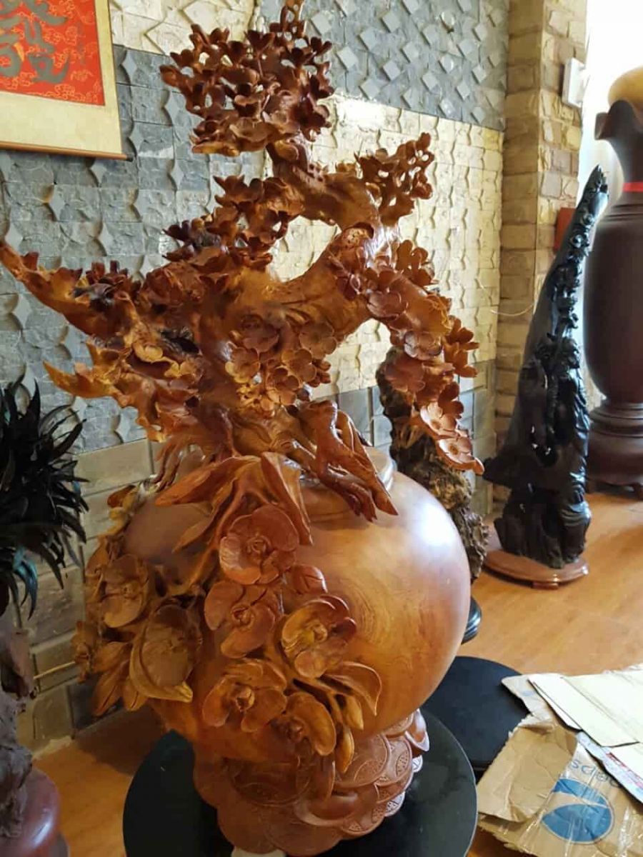 Bình phú quý bonsai hoa mai gỗ hương Gia Lai