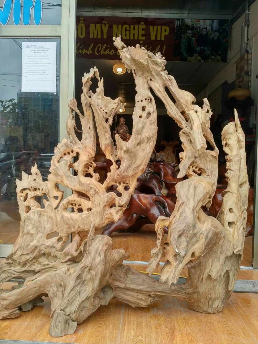 Thập điểu quần mai gỗ lũa ngọc am Hà Giang 