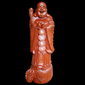 Tượng Phật Di Lặc Chúc Phúc Gỗ Hương Đá NK 205x75x66cm 