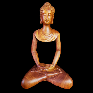 Tượng Phật Thích Ca Tâm Rỗng Gỗ Hương Đá 55x34x22cm 