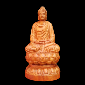 Tượng Phật Thích Ca Mâu Ni Gỗ Hương Đá 70x31x31cm 