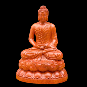 Tượng Phật Thích Ca Thiền Gỗ Hương Đá 50x36x30cm 